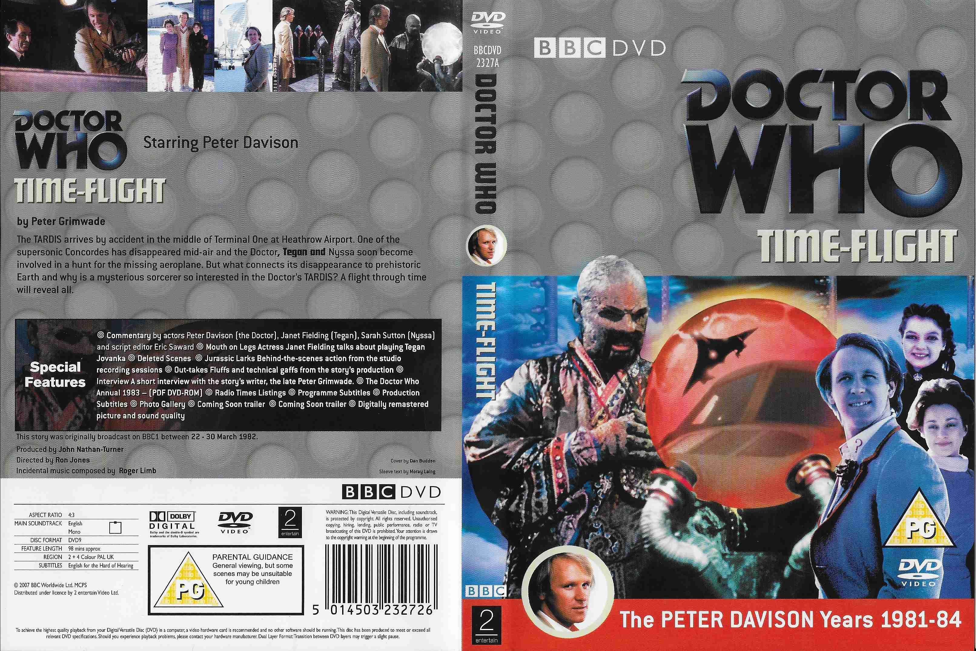 Picture of BBCDVD 2327A Doctor Who - Time-Flight by artist Peter Grimwade from the BBC records and Tapes library